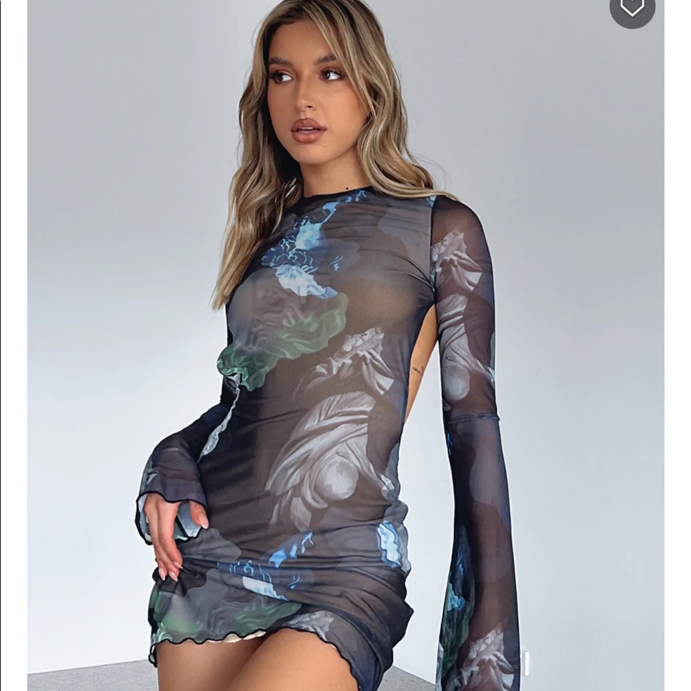 White Fox Boutique Multicolor Mesh Dress